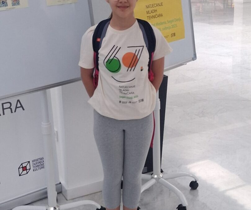 Lena Kamenarić je 6. na državnom natjecanju Mladih tehničara!!!!