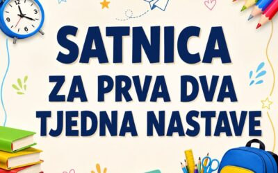 SATNICA ZA PRVA DVA TJEDNA NASTAVE